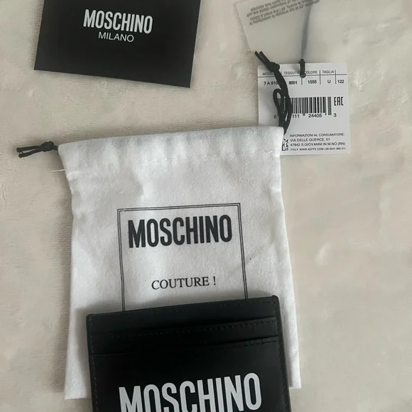 Moschino Logo Print Card Case - Picture 7 of 7